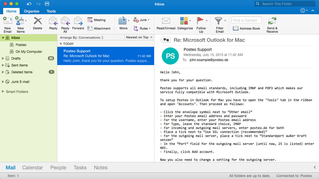 mac os x connect gmail to outlook for mac